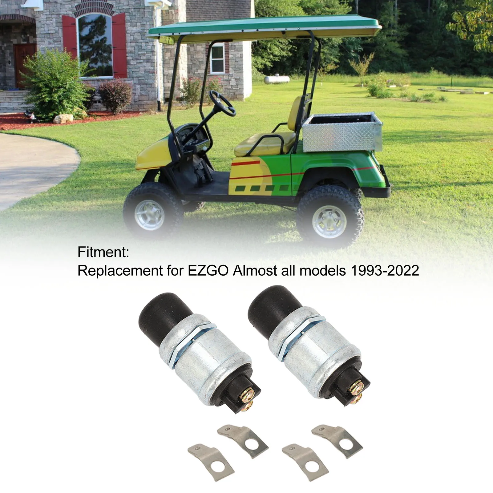 2 uds botón de interruptor de bocina de coche Club 12V 17318 G1 reemplazo para modelos EZGO 1993-2022 botón de bocina de coche de Club interruptor de bocina de coche