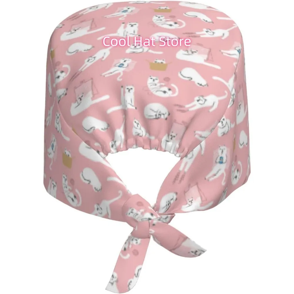 1pc Adjustable Nurse Scrub Cap with Sweatband & Built-In Absorbing Towels - Lightweight Breathable Hat, Quick-Dry 100% Polyester
