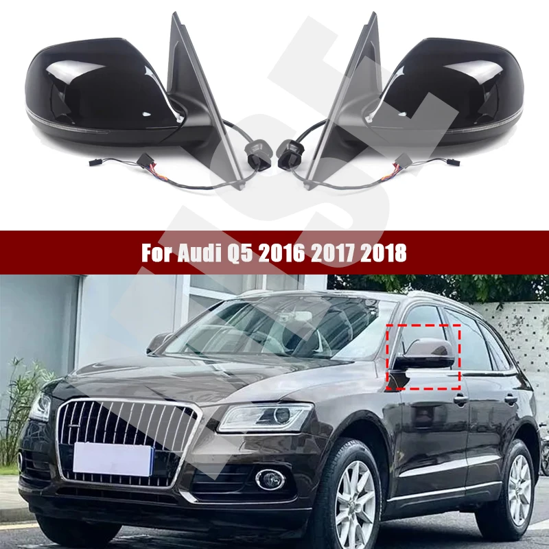 For Audi Q5 2016 2017 2018 Auto Rear View Reversing Mirror Assembly Electric folding Car Accessories Side Rearview Mirror