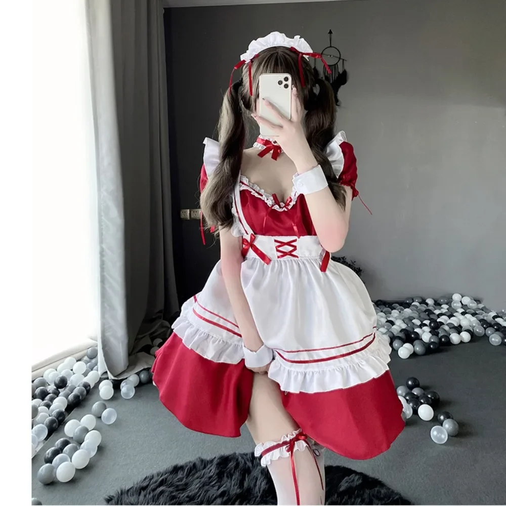 

Набор японской горничной винно-красного винта | Милое, самое острое платье Лолиты | Готическая студенческая форма больших размеров для пышных девочек, платье Рори