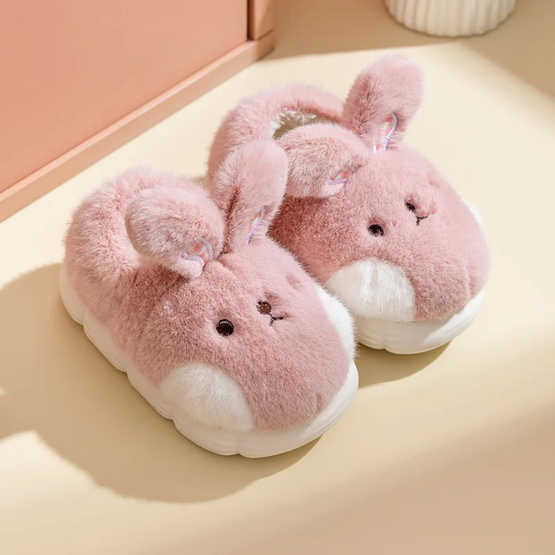 Baby Cotton Slippers Girls Cute Cartoon Rabbit Shoes Anime Baby Home Shoes Thick Soled Shoes 슬리퍼 أحذية 캐주얼 신발 أحذية غير رسمية