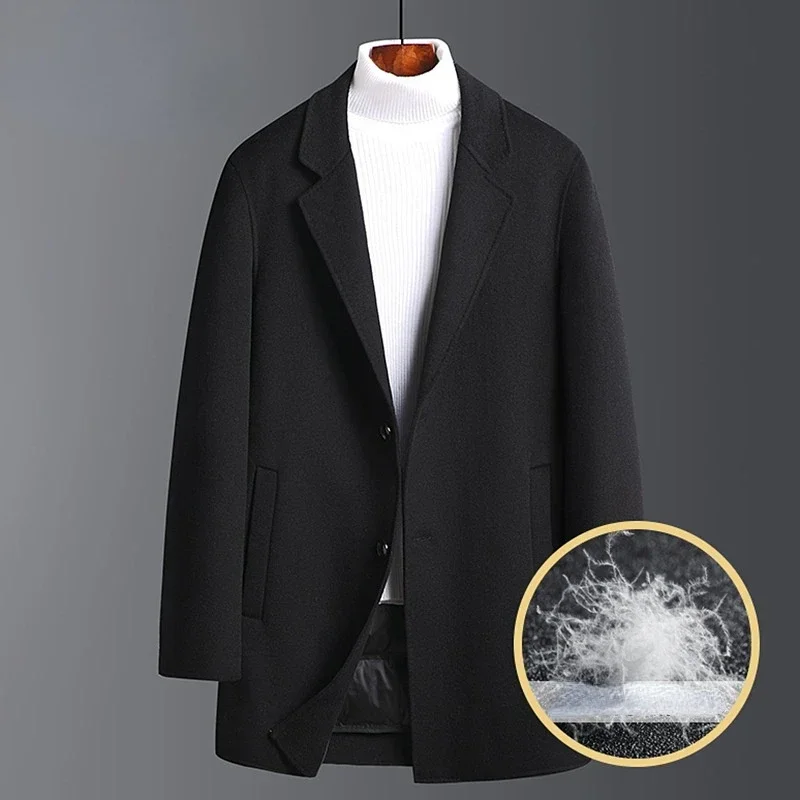 

MRMT 2025 Brand New Thickened Double-Sided Woolen Coat No Cashmere Woolen Coat Mid-Length Wool Double-Sided Woolen Coat