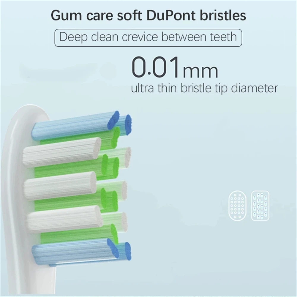5pcs Replacement Brush Heads Compatible with Oclean Toothbrush Heads for Oclean X Pro Digital, X Lite, X10, X Ultra, Air2, F1 image 3