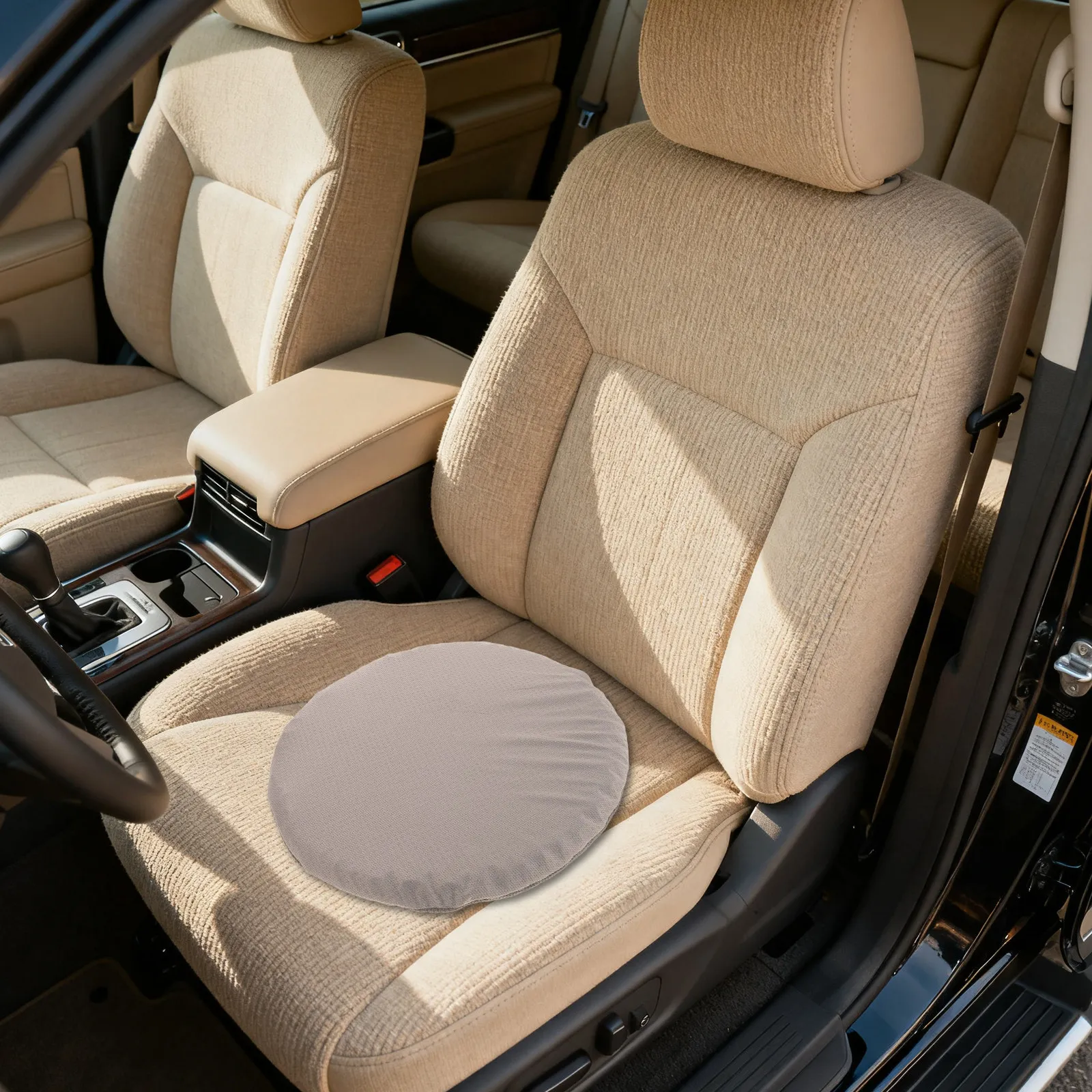 

Round Car Seat Cushion Soft Latex Filling Breathable Anti-Slip Chair Pad 16.11x1.38 Ergonomic Driving Dorm Room Office