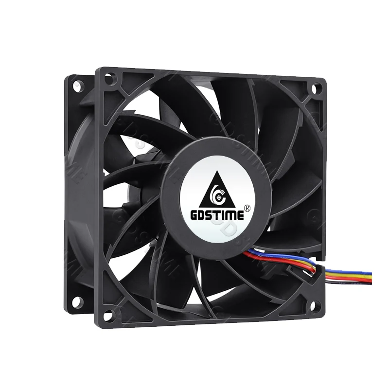 Gdstime 9238 DC 12V 24V 4 Pin PWM Connector Brushless Radiator 92MM Dual Ball Inverter Cooler 92x92x38mm Booster Cooling Fan