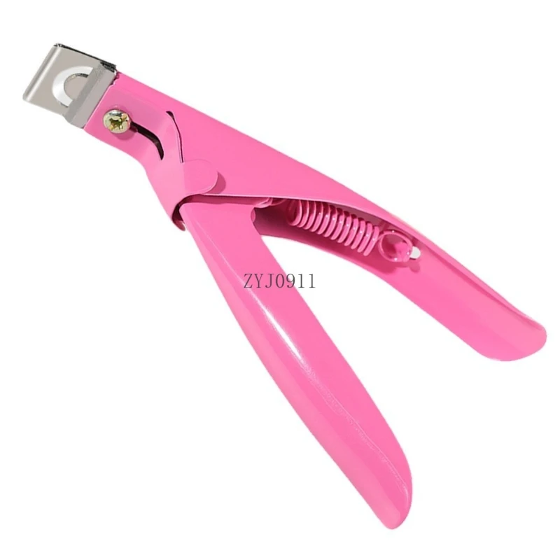 

Manicure Nail Art Pink One-Word Clipper Light Therapy Nail Sheet False Extension Trimmer Flat Mouth Nail Scissors