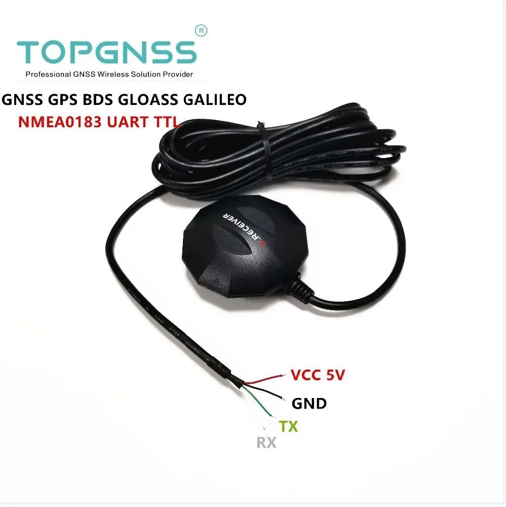 Waterproof IP67 5V UART TTL level DIY connetor Beidou GPS GLONASS receiver antenna NMEA0183