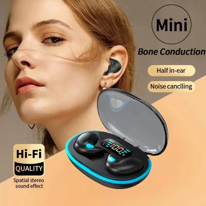 X55 Auricolari per dormire Mini cuffie wireless per lavoro TWS Auricolare Bluetooth Cuffie stereo nascoste con microfono Chiamata HD Impermeabile