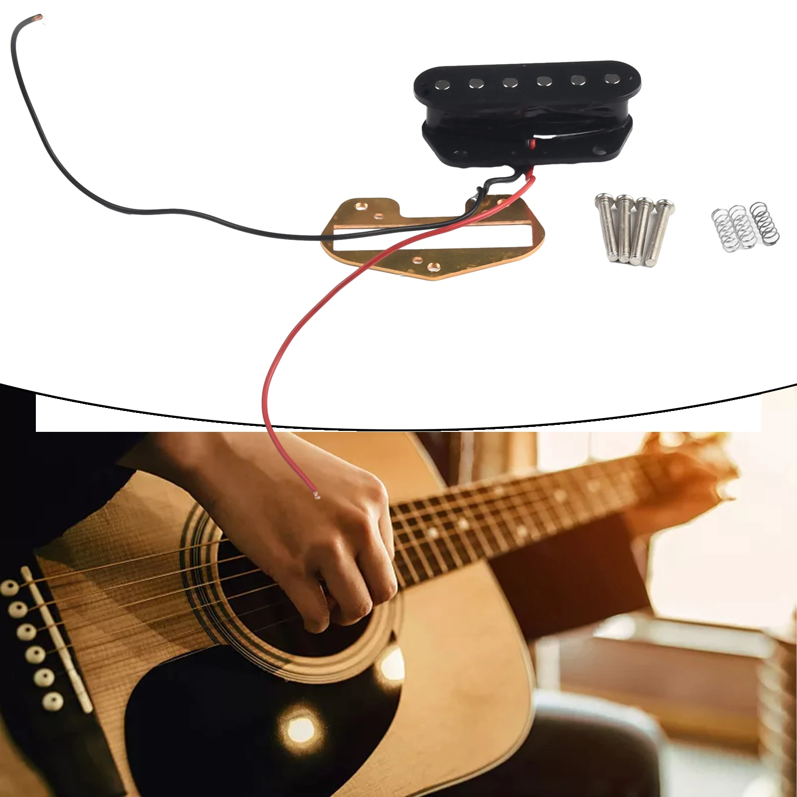 Neck Bridge Pickup Electric Guitar Pickup For Stage Performance 71.7MM 5.5K Neck Resistance For TL Style Guitar
