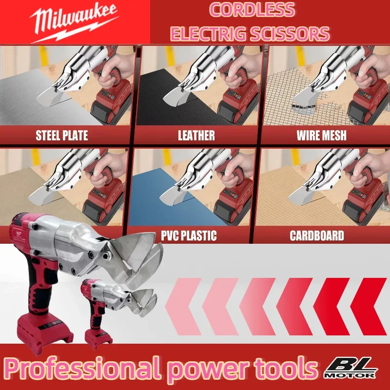 

Milwaukee 400W Cordless Metal Shear Brushless Electric Iron Scissor 2 Variable Speed with LED Light Power Tool 18v