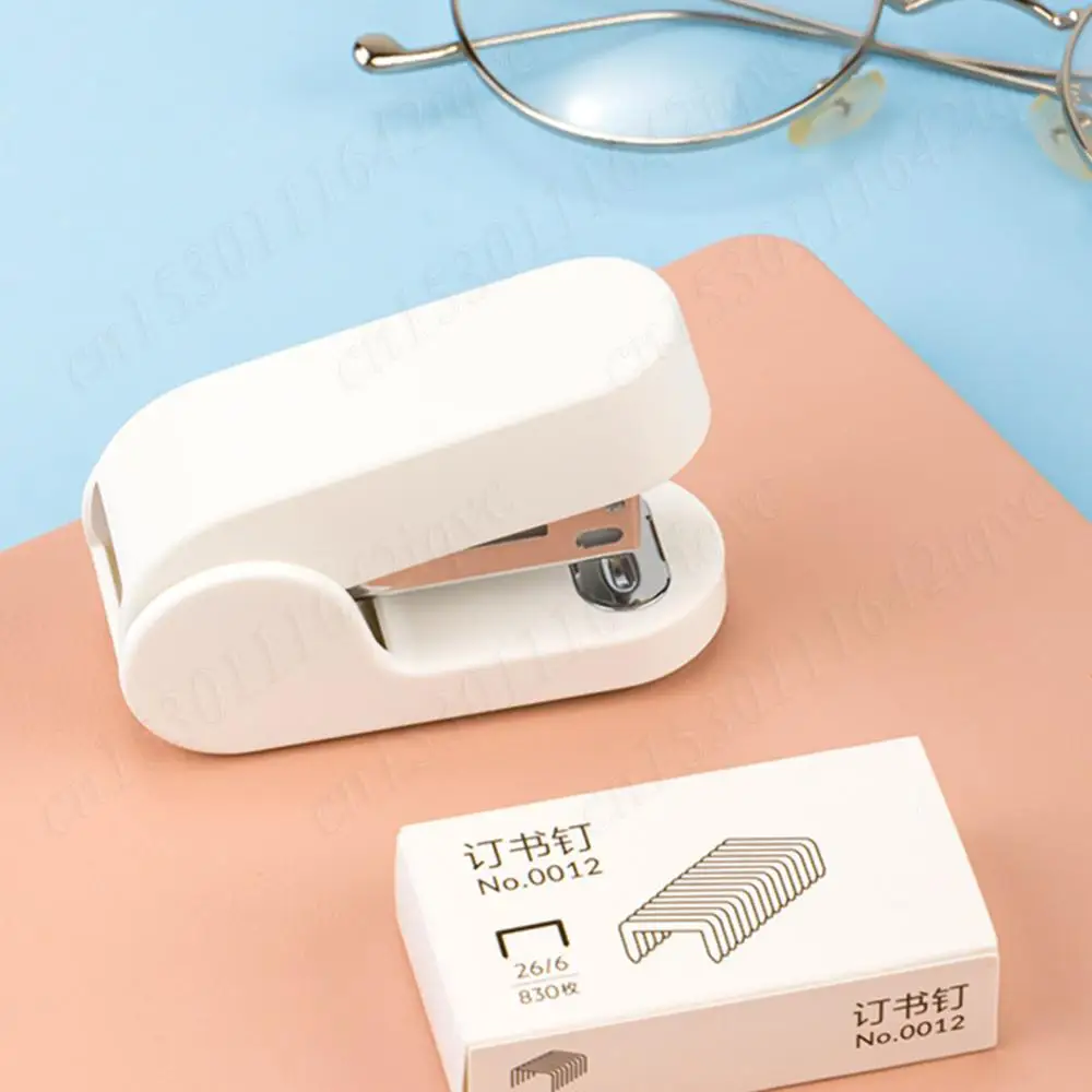 830 ستابلز مجموعة كباسات القرطاسية آلة تجليد الكتب الصغيرة دباسة محمولة اللوازم المدرسية الجمالية أوراق العمل مذكرة ملزمة #2