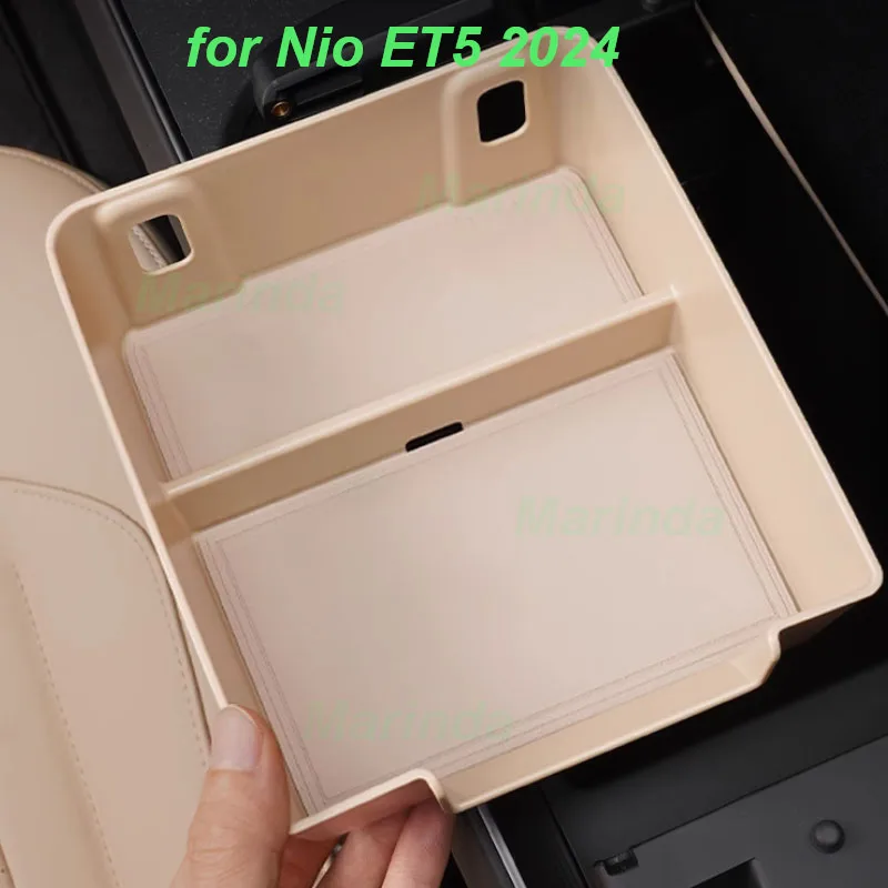 Car Armrest Case Storage Box for Nio ET5 2024 Center Console Armrest PET Storage Box Stowing Tidying Interior Accessories