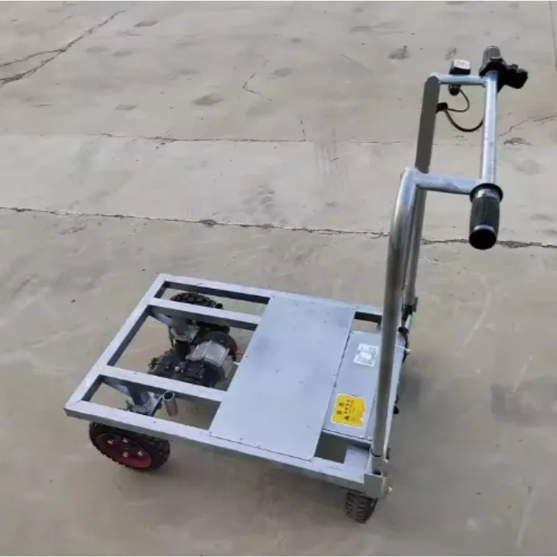 

Professional Factory Four-Wheel Folding Electric Flatbed Truck Small Electric Mini Freight Handcart For Construction Machinery