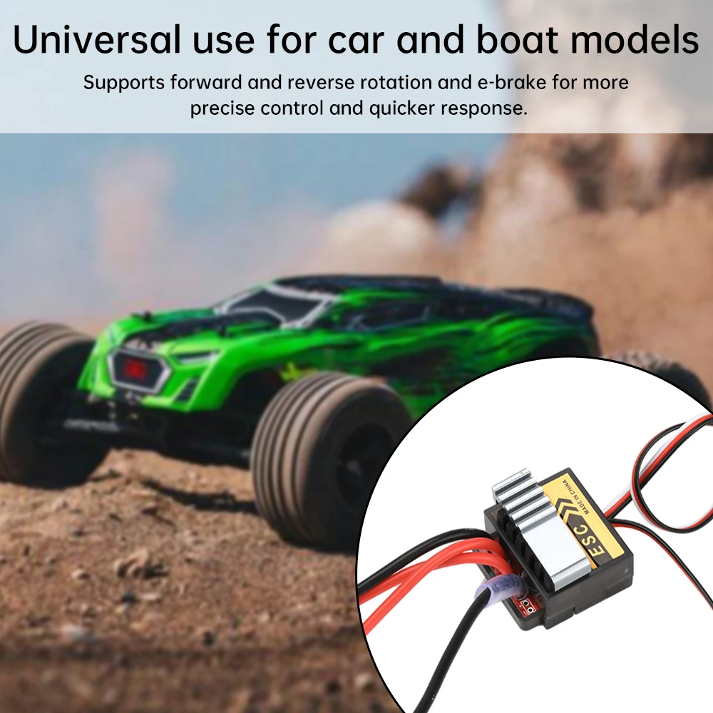 320A ESC แปรงไฟฟ้าปรับยานพาหนะและเรือรุ่น Universal แบบสองทิศทางอิเล็กทรอนิกส์ Governor 2S การกระจายความร้อน