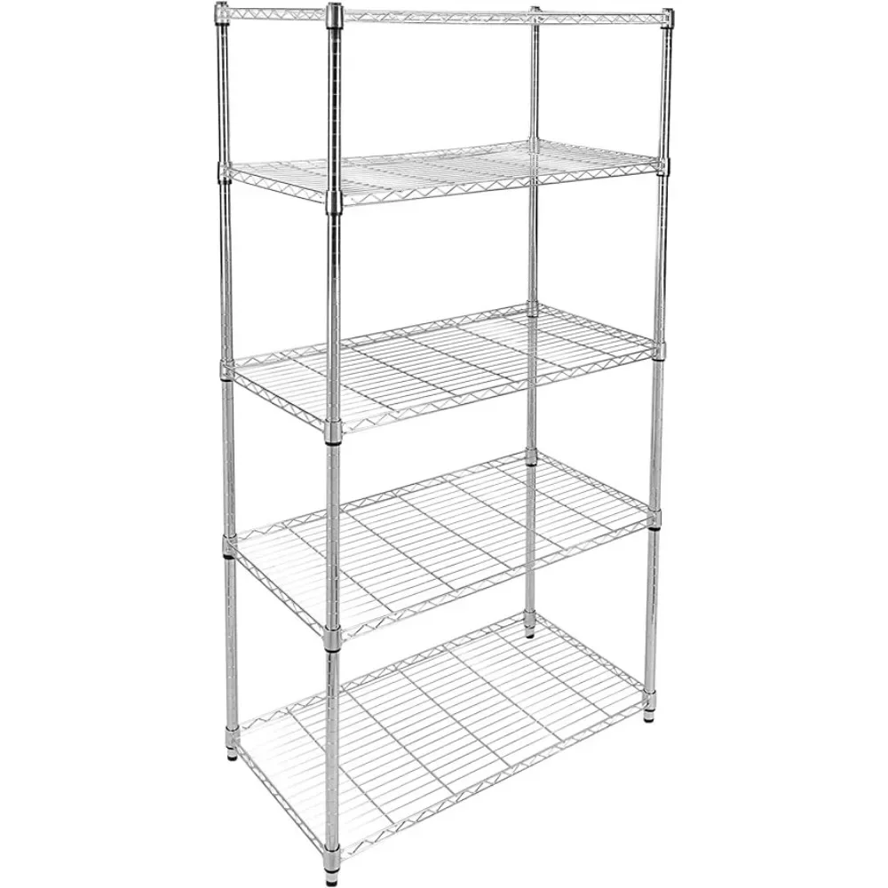 

35.43" W X 17.72" D X 70.87" H Kitchen Accessories Heavy Duty 5-Shelf Shelving Unit 1750Lb Capacity Freight Free Home Storage