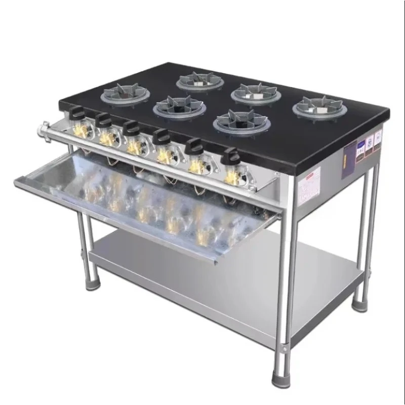 CF-24   Korean Style Clay  Stove Commercial Stainless Steel Clay Pot Stove Four-Six-Eight Multi-Burner Gas Stove Kitchen Equipme
