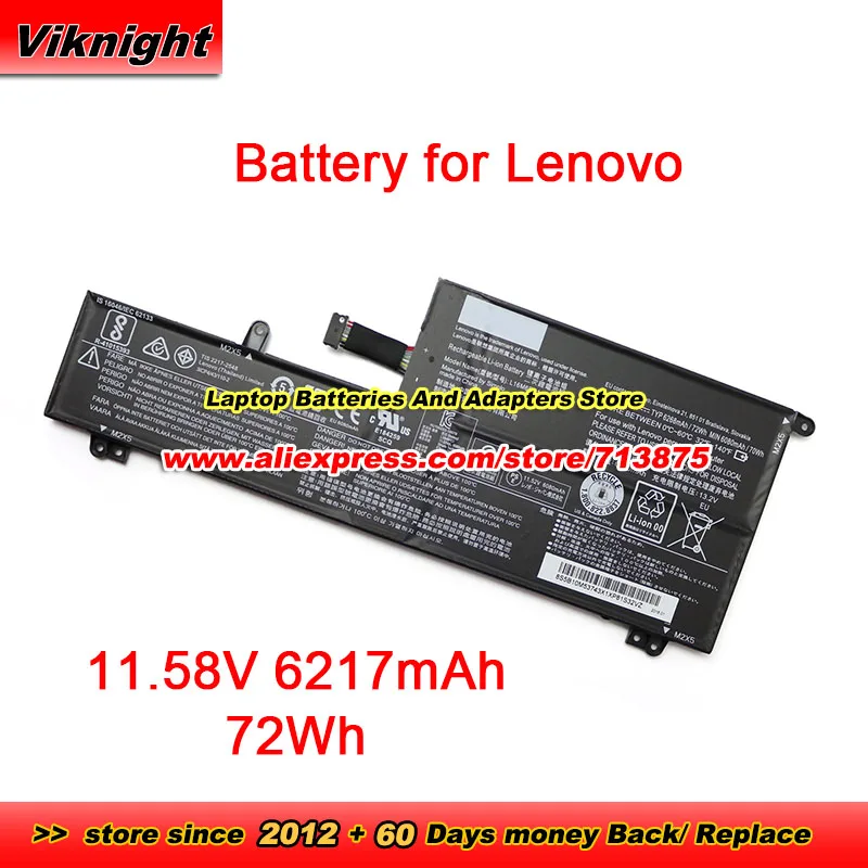 Genuine L16L6PC1 L16C6PC1 L16M6PC1 Battery 5B10M53745 for Lenovo Yoga 720 720-15Ikb 720-15IKB-80X7 5B10M53743 11.58V 6217mAh