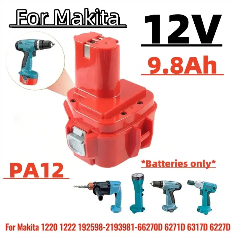 12V 4800mAh Ni-MH Battery for Makita PA12, Makita 1200, 1220, 1201, 1222, 1233SA/B1235, 192681-5 Power Tool Battery
