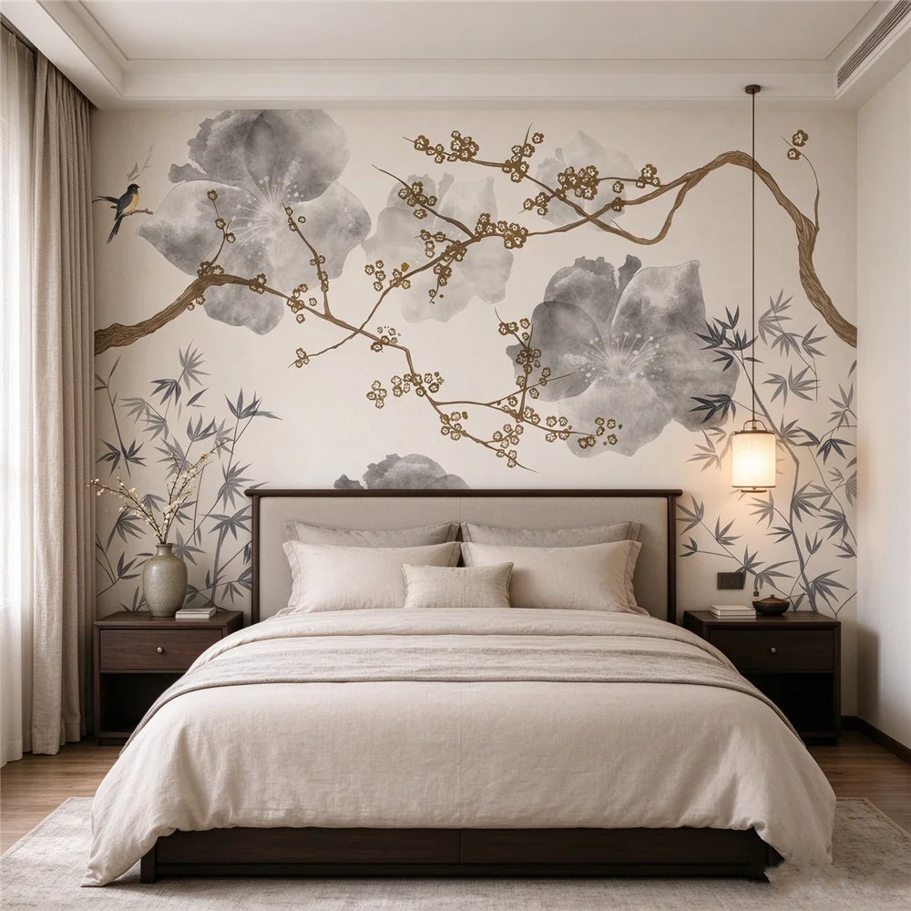 Custom Southeast Asian tropical rainforest plants banana leaves wallpaper restaurant wallpaper milk tea shop homestay background