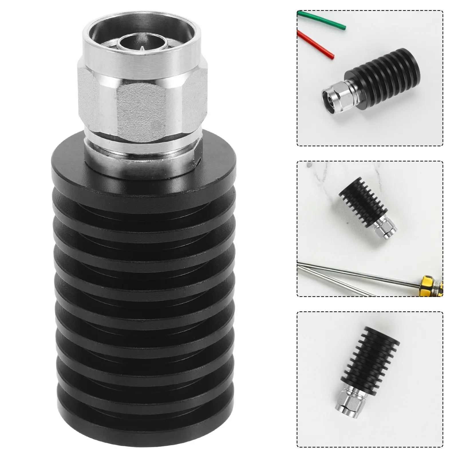 25W 50 Ohm N-Type Male Fixed Termination Load Dc-3Ghz Coaxial Dummy Load for Radio Accessories Testing and Tuning