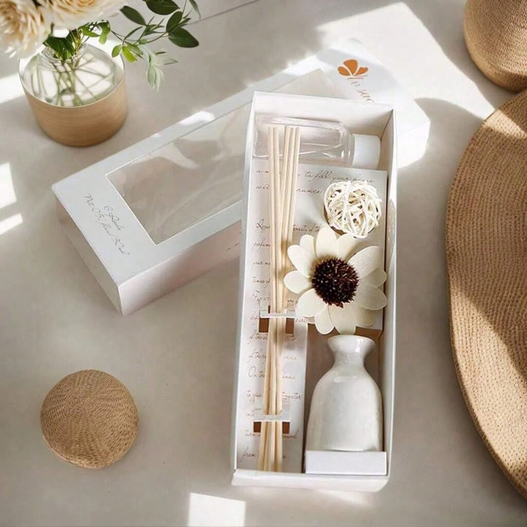 Flameless Home Fragrance Diffuser Set Long-Lasting Aromatherapy Essential Oil 30ml For Bedroom Office Air Freshener Decor Gifts