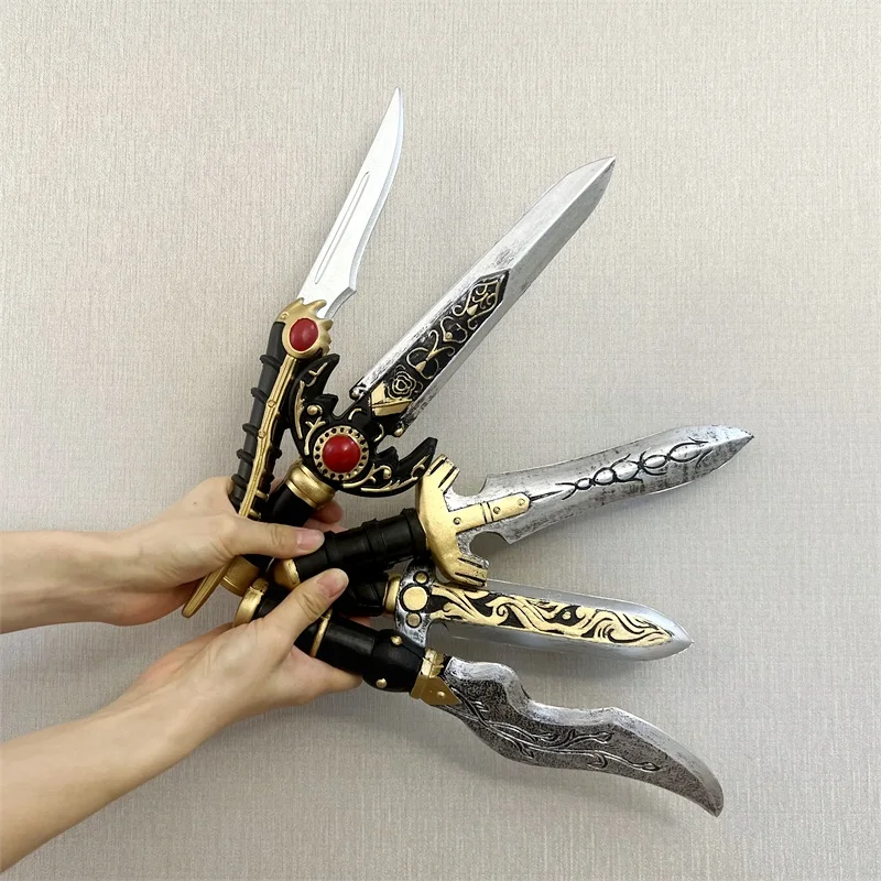 السيف وسكين قصير خنجر الدعائم تأثيري الأسلحة سكين مخيف دور اللعب هدايا الهالوين نموذج السلامة بولي PU ألعاب مطاطية