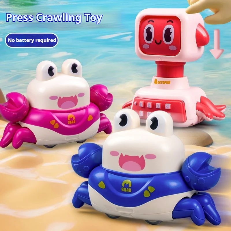 กดดึงกลับ Crawling Escape Crab ของเล่นเด็ก Run Away Walking Octopus การศึกษาเด็กทารกการเรียนรู้ Crawl Interactive ของเล่น