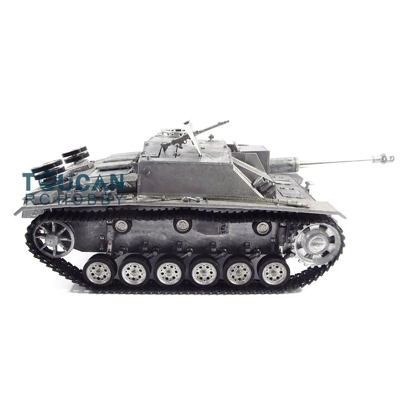 Mato Metal 1/16 Niemiecki Stug III z Podczerwienią, Wyrzutnia z Efektem Odrzutu, RTR Czołg RC, Bateria 1226 Bez Urządzenia Wytwornicy Dymu, Zabawki, Zdalne Sterowanie
