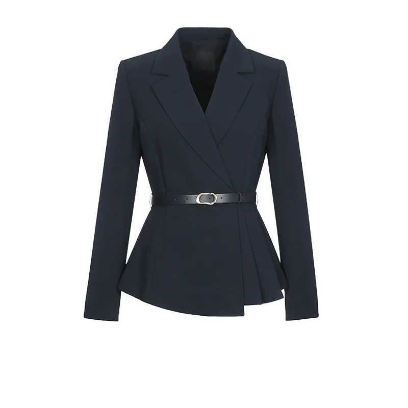 Women Blazer Formal Business Office Lady Work Suit Lace-up Belt Jackets Slim Female Casual Top Korean Suit Coat Spring Autumn