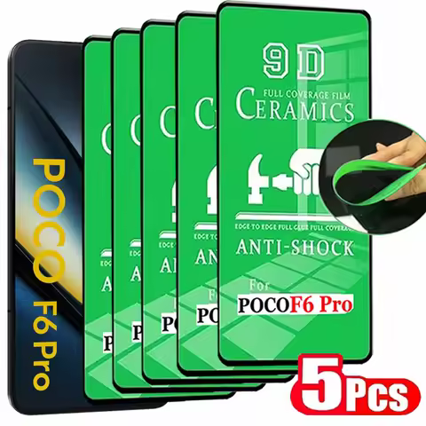 5PCS Ceramic Film For POCO F6 F7 Pro X7 X6 Pro X5 X4 GT X3 NFC Screen Protector For Poco F5 Pro F4 GT C65 M6 M5S M4 Pro 5G Film