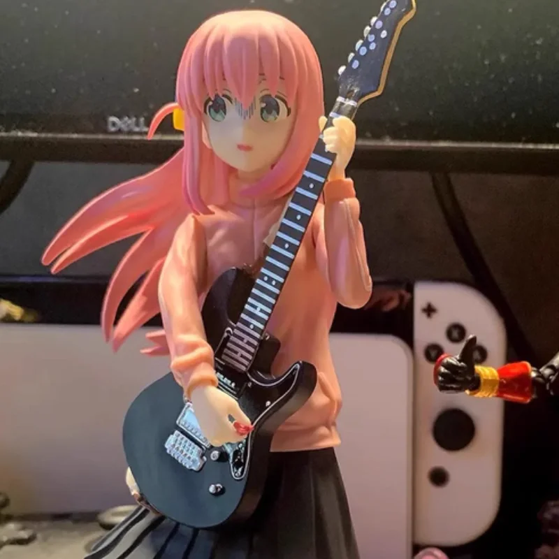 Bocchi The Rock Standing Posture Guitar Hero Model Handmade Anime Gk Music Guitar Girl Model Kolekcjonerska ozdoba na biurko Prezent