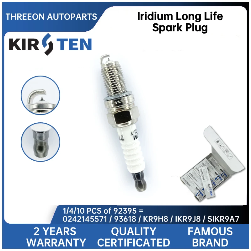 

KIRSTEN Iridium Spark Plug for Volkswagen VW Group Audi Fiat 1.4T 55269663 IKR9H8 (92395) KSP92395