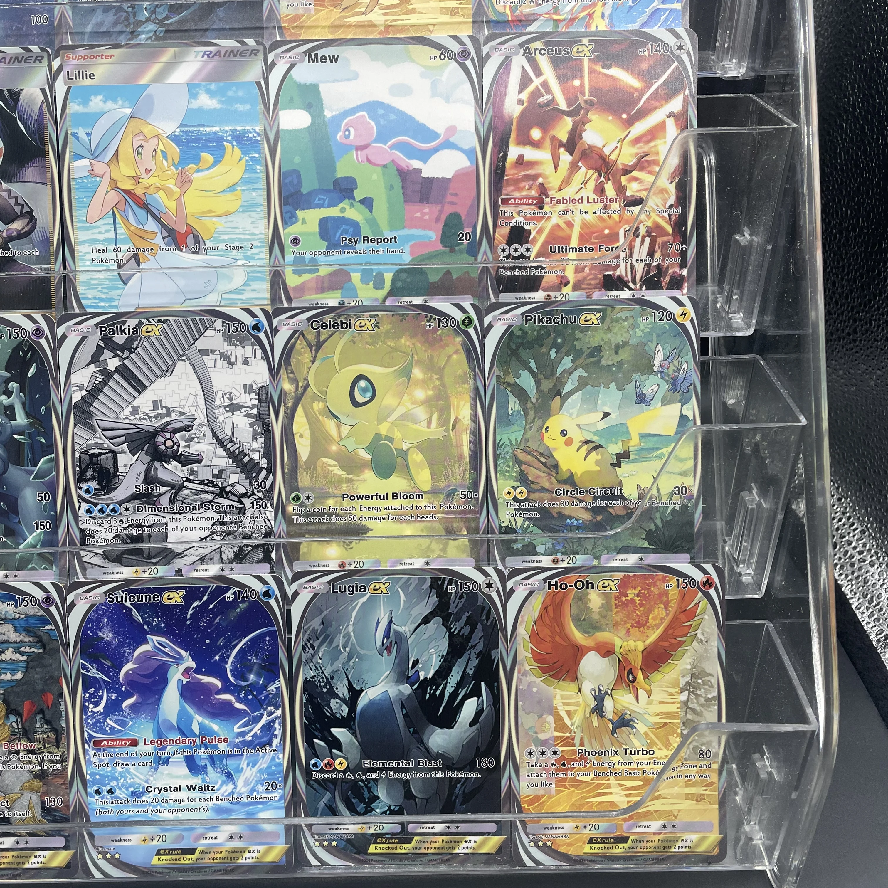 20 قطعة/المجموعة أنيمي PTCG TCG الجيب الإنجليزية جمع بطاقة Pichu Mew Rayquaza Mewtwo Lillie المدربين جامع هدايا الحفلات #3