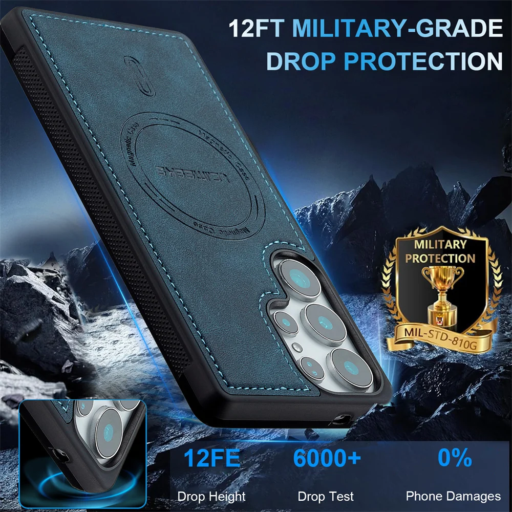 S25 FE Luxury Leather Case For Samsung Galaxy S25 S24 S23 S22 Ultra Case For Galaxy S22 S23 S24 S25 Plus Phone Case - náhled 3