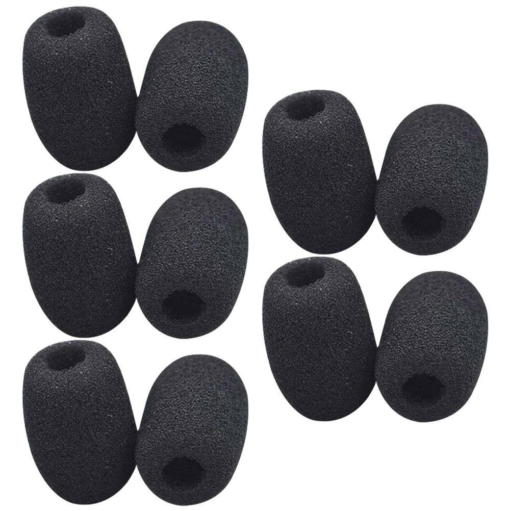 10 Pcs Mic Microphone Pop Filter Protection Cover Lapel Microphones Mini Windscreen for Windshield