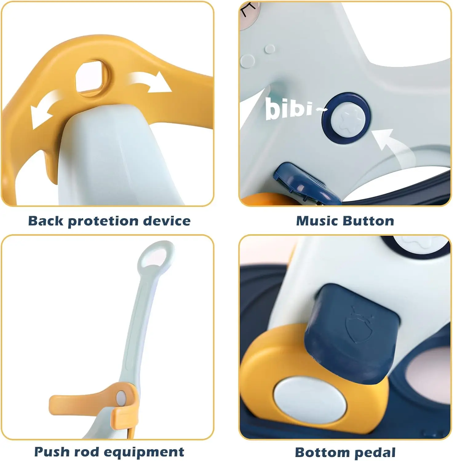 4 in 1 Rocking Horse for Toddlers 1-3 Years Old, Baby Rocking Toy Fun Birthday Gift for 1+ Boys, Ride on Toy with Detachable Bal