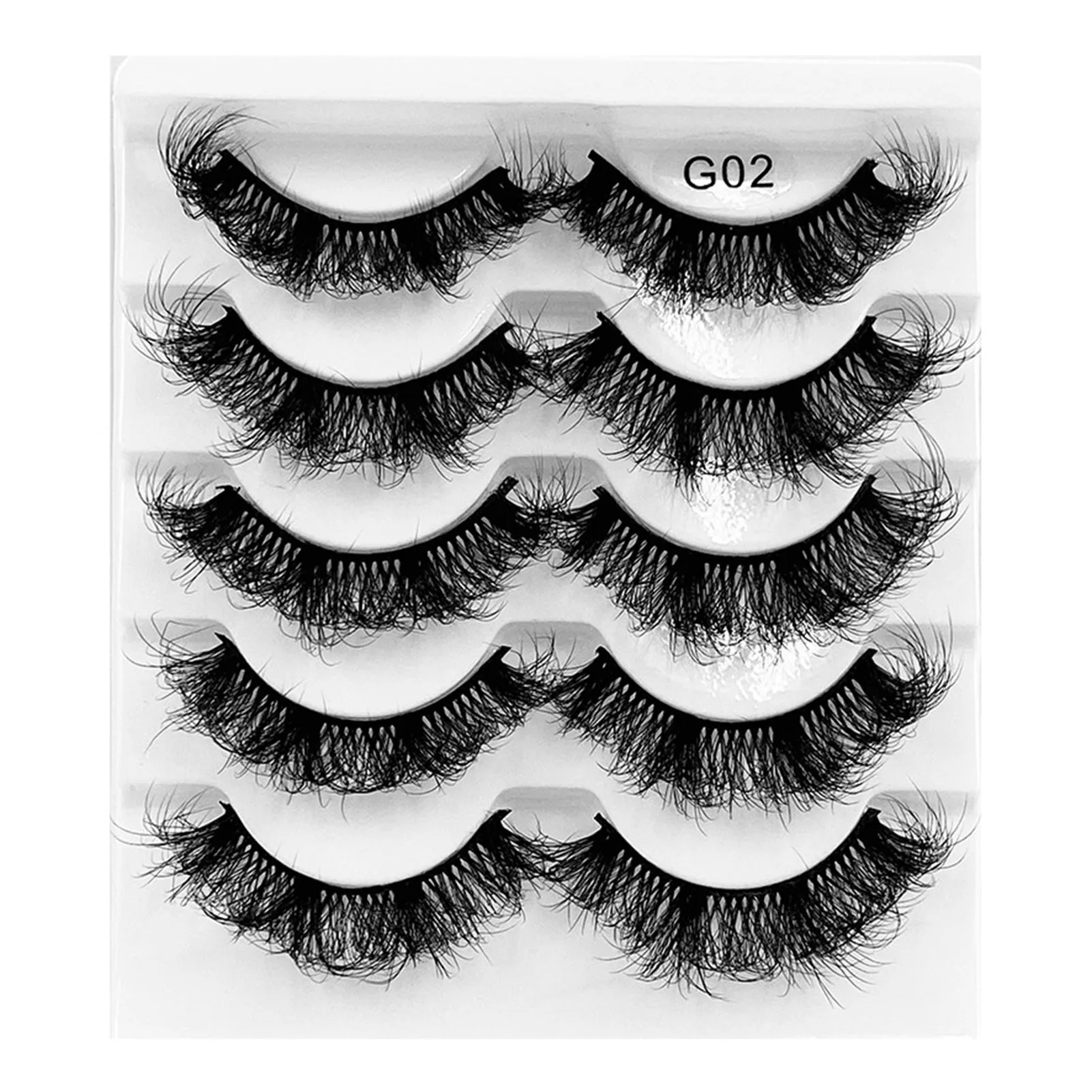 Cosplay Volume False Eyelashes Pack Soft Reusable Faux Volume Fake Eyelashes for Evening Party Makeup