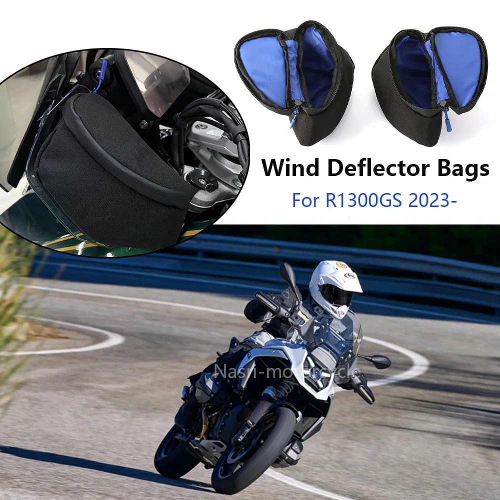 For BMW R1300GS R1300GS R 1300 GS 2023 2024 Motorcycle Black Fairing Wind Deflector Bags Side Windshield Bag Storage Package Set