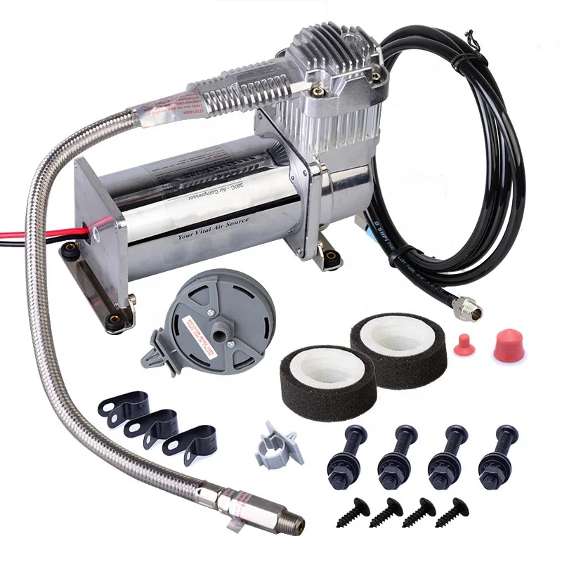 

НОВЫЙ ДИЗАЙН Автомобильный компрессор с пневматической подвеской DC 12 В В ВЫХОД 1/4 NPT 200 PSI/1,58 CFM Автомобильный воздушный компрессорный насос