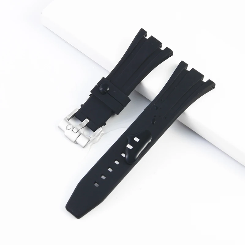 防水スポーツウォッチ,防滴シリコンゴムウォッチバンド,オーデマピウセット,ロイヤルオーク,15400, 15703, 26mm