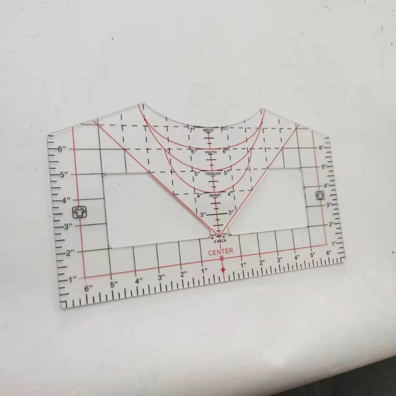 Herramienta de alineación de regla de camiseta, herramienta de regla de guía de camiseta para prensa de calor F19E