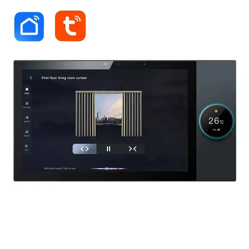 XZJ-10-inch Knob Painel de Controle com Wi-Fi BT, Switches Zigbee para Suíte Avançada e Controle de Dispositivos, Smart Gateway