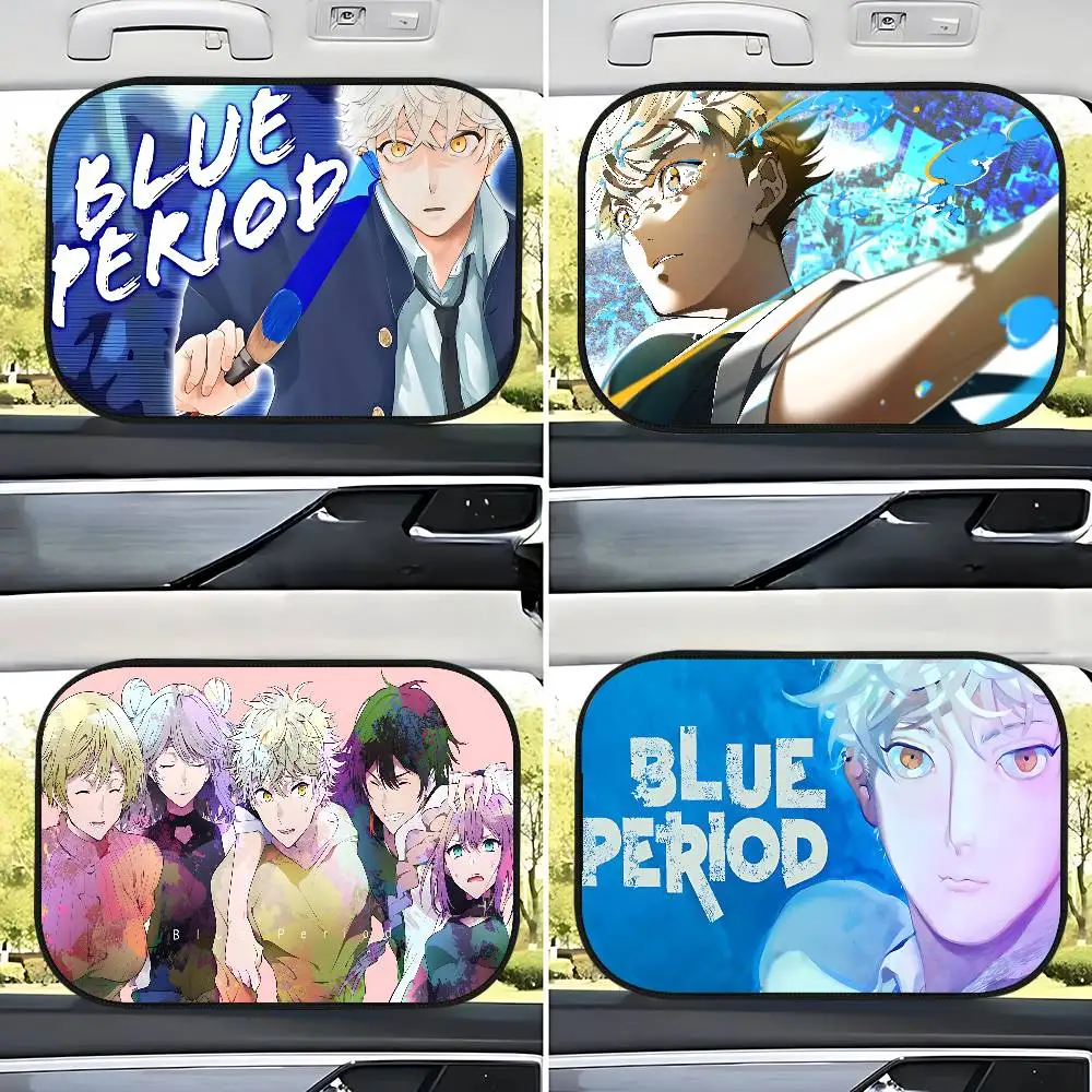 

Anime B-Blue P-Period Car Electrostatic Film Side Window Sunshades Windshield Auto Window Sunshade Cover For Children Baby