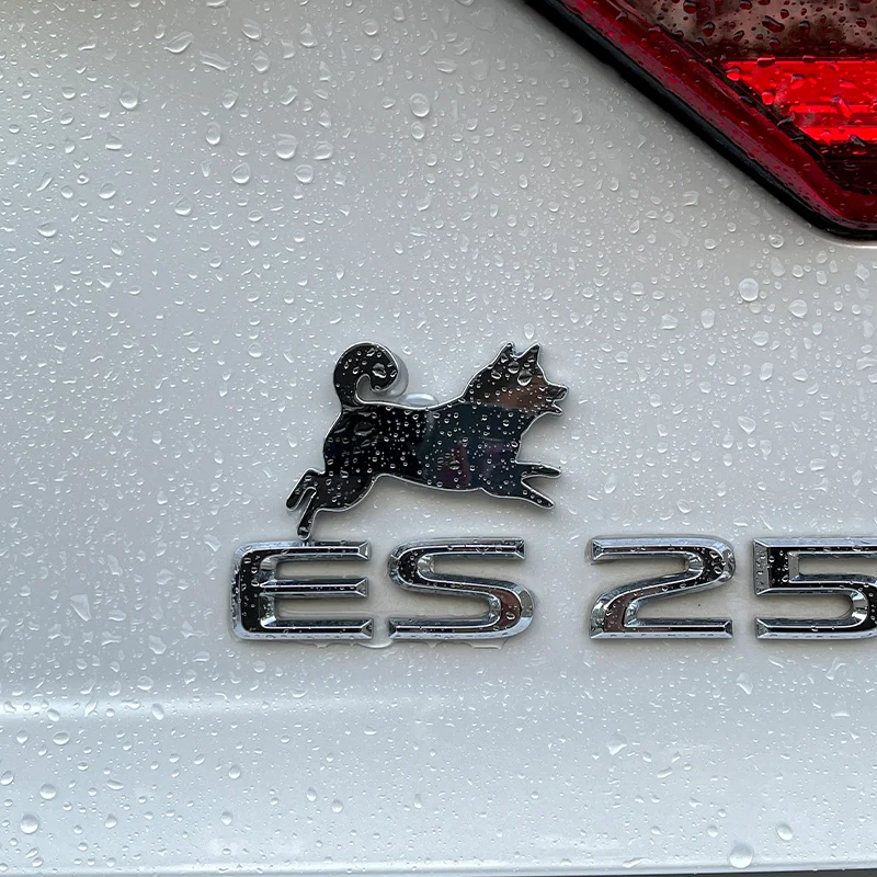 Araba yaratıcı 3D stereo metal köpek araba çıkartmaları sevimli evcil köpek Shiba Inu kapak çizik çıkartmalar kuyruk etiketi yan etiket dekorasyon