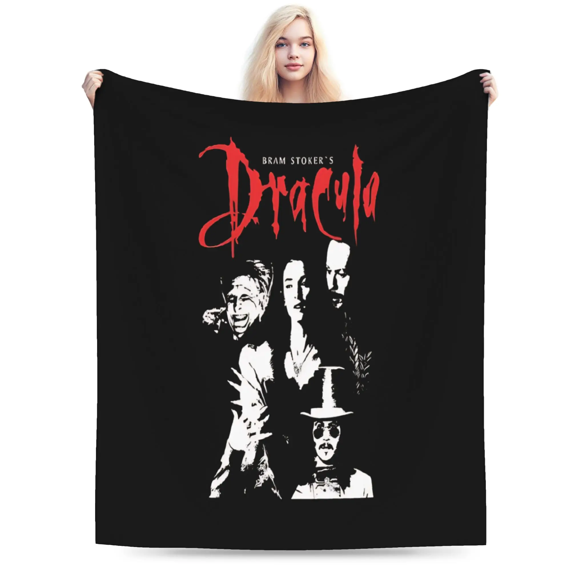 Dracula Flannel Blanket  Soft Durable Throw Blanket for Home Decor Decorative Fashion Bedspread Sofa Bed Cover