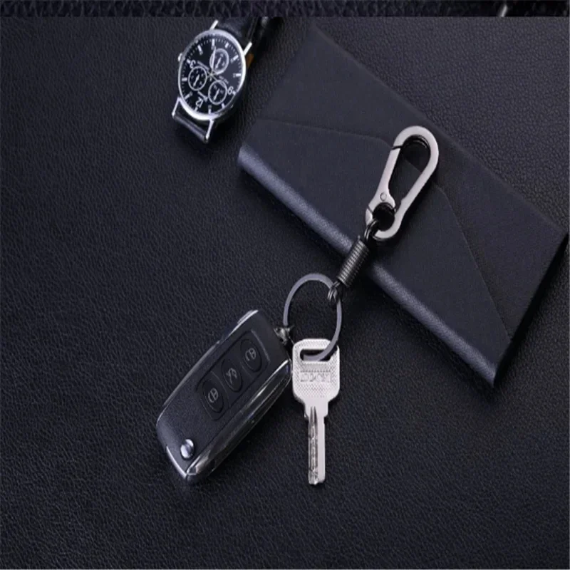 Spring Keychain Climbing Hook  Simple Strong Carabiner Shape  Accessories Metal Vintage Keychain