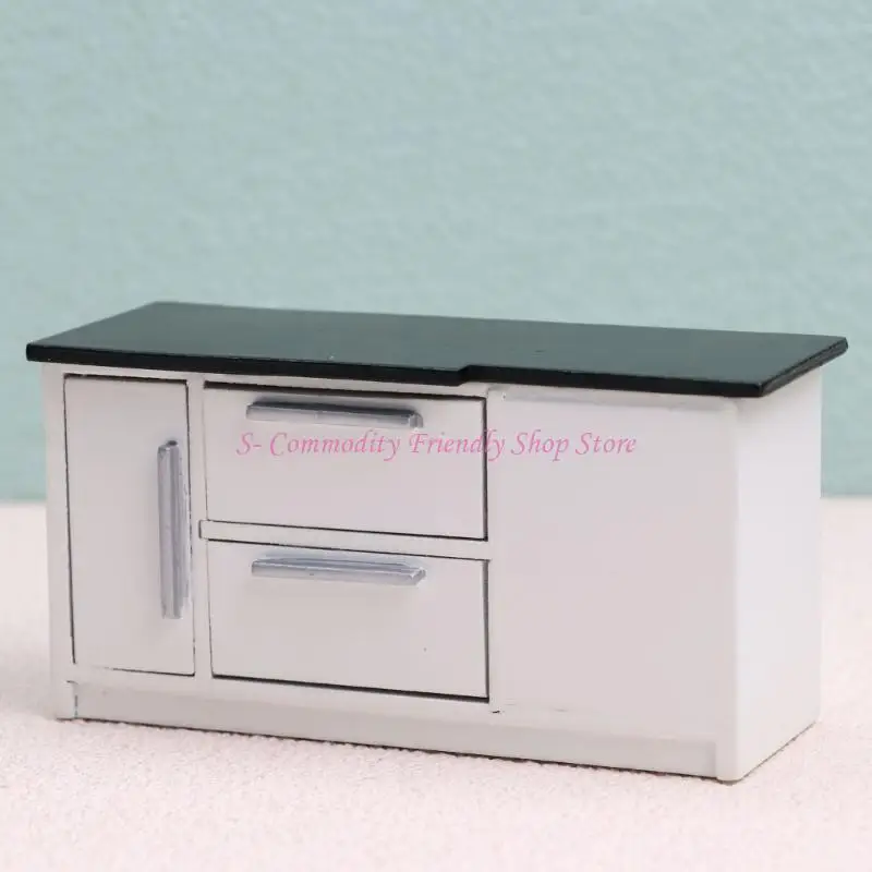 85AE Nhà Búp Bê Tủ Gỗ 1:12 Nhà Búp Bê Mẫu Mini Bồn Rửa Tủ Tủ