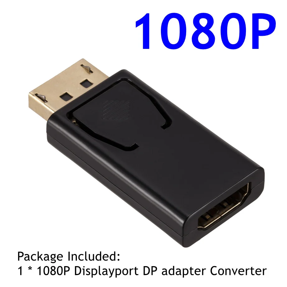 1080P Display Port DisplayPort to HDMI-Compatible Adapter 4K Male DP2HDMI Female Video Audio Converter For PC Laptop Projector