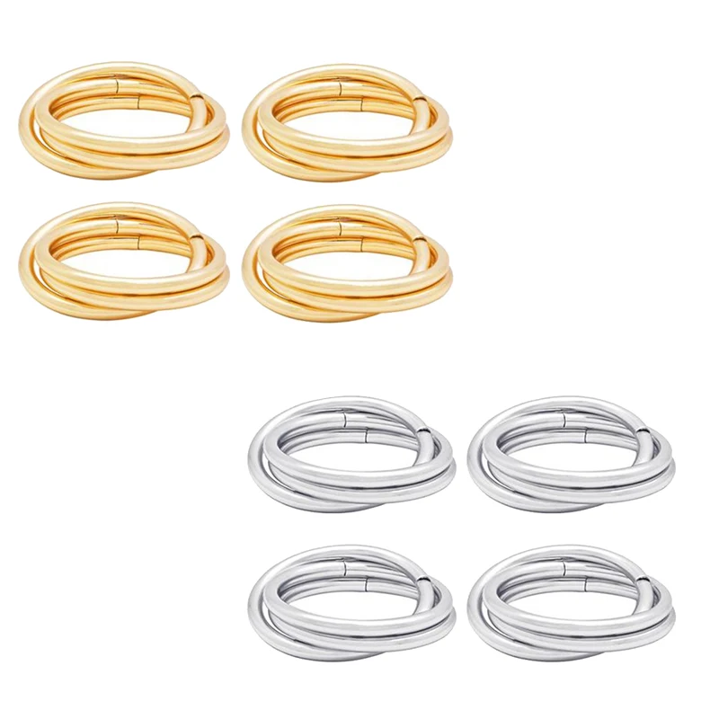 

4 Pcs/Set Metal Round Cross Napkin Rings Napkin Buckle For Hotel Wedding Dinner Party Table Decoration Ring