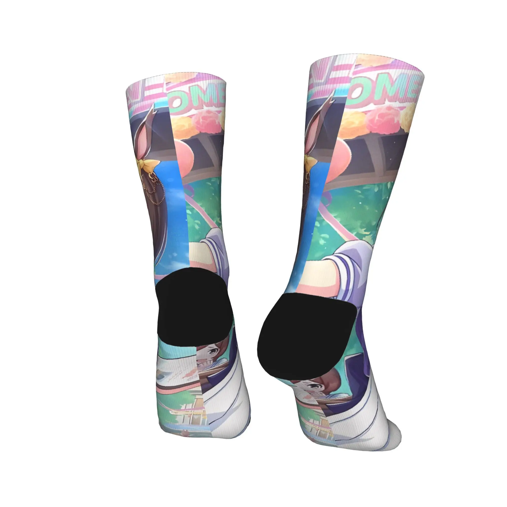Uma Musume Pretty Derby Anime Socks  Novelty Stockings Winter Non Slip Women Men Socks Breathable Graphic Running Sports Socks